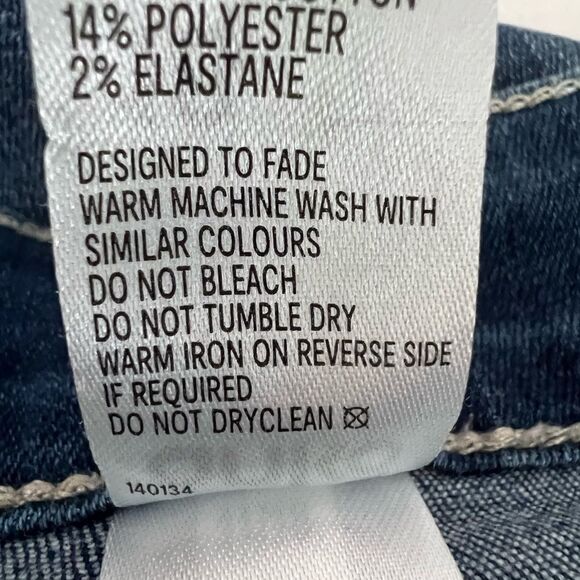 𝅺NWT ANKO/NORDSTROM RIPPED BLUE JEANS SIZE 18 - Picture 4 of 5